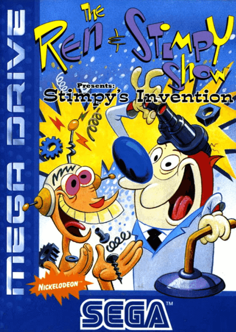 Ren and Stimpy Show: Stimpy's Invention box art for Sega Mega Drive